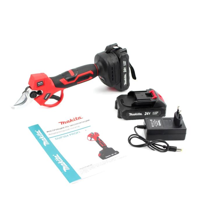 Професійний акумуляторний секатор Makita DUP364 Profi 24V з пластиковим кейсом, Макіта