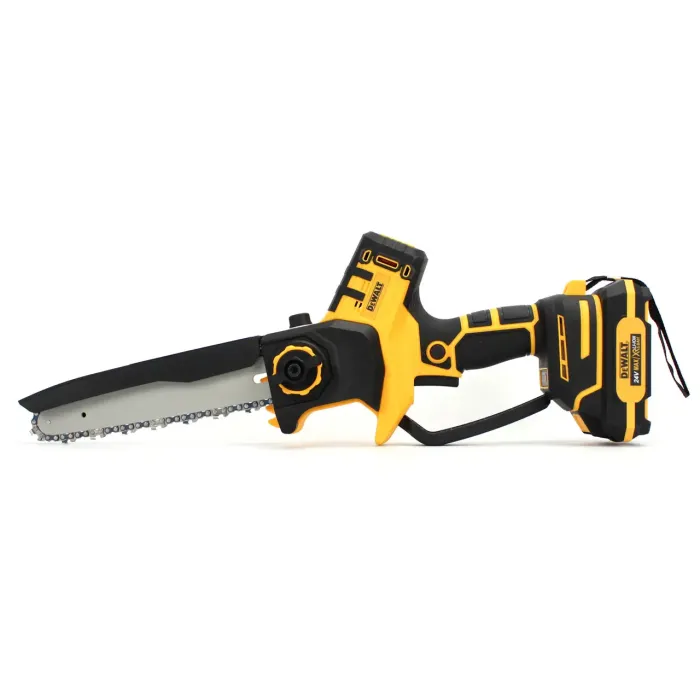 Акумуляторна безщіткова міні-пила DeWalt DCM190HN (24В, 5Аh, шина 20 см) з індикатором заряду