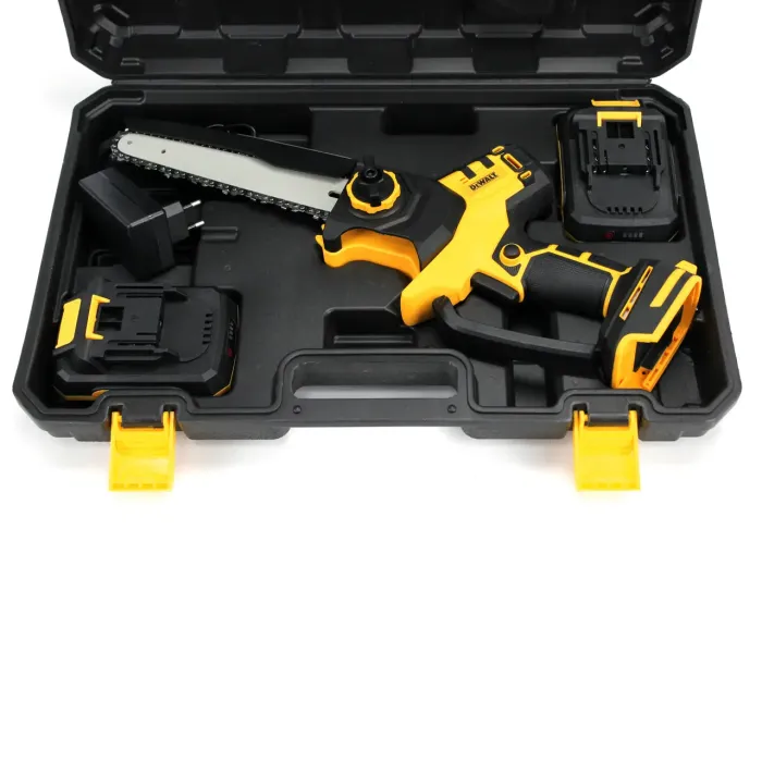 Акумуляторна безщіткова міні-пила DeWalt DCM190HN (24В, 5Аh, шина 20 см) з індикатором заряду