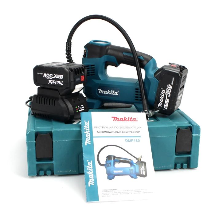 Компресор Makita DMP180 36V – акумуляторний, 12 л/хв, LED-індикатор тиску