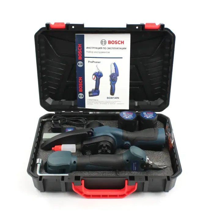 Акумуляторний набір 2в1 Bosch (міні-пила BGW140N + секатор ProPruner) АКБ набір 2в1 Бош
