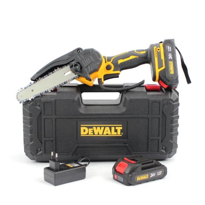Акумуляторна безщіткова міні-пила DeWalt DCM155N (24V, 5Ач) гілкоріз з АКБ Шина 15 см