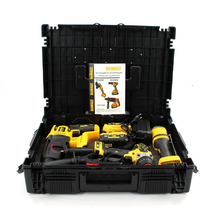 Набір 3в1 АКБ DeWalt 36V Шуруповерт УШМ Перфоратор