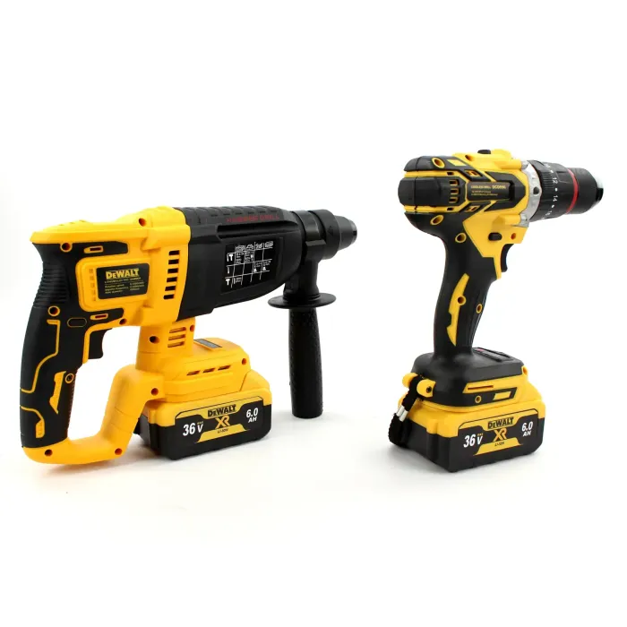 Набір 3в1 АКБ DeWalt 36V Шуруповерт УШМ Перфоратор